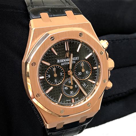 audemars piguet royal oak chronograph rose gold black|audemars piguet rose gold diamond.